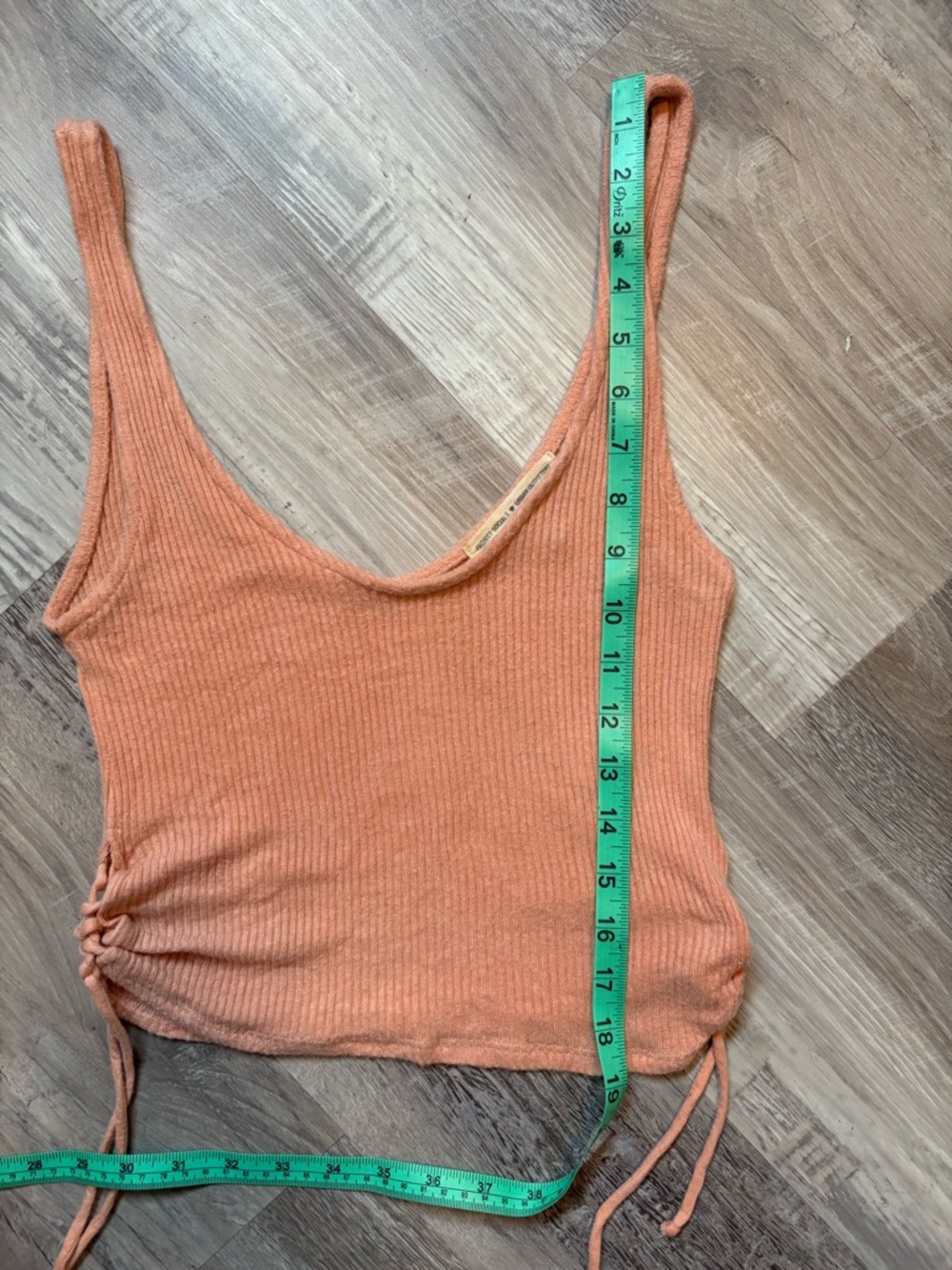 Urban Outfitters Ribbed Tank Top Peach Size M GUC - Picture 3 of 7